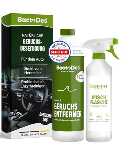 BactoDes Neutral Geruchsneutralisierer 1L I Geruchloser Enzymreiniger mit biologischer Mikrobenkraft...