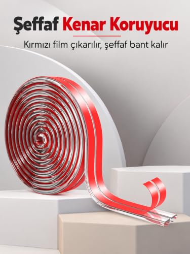 Şeffaf Masa Kenarı Bebek Koruyucu Bant 2 Metre – Yapışkanlı Esnek Mobilya ve Sehpa Kenar Koruyucu