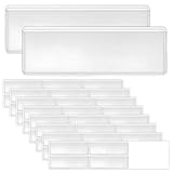 UMCHU 48 Stück Etikettenhalter Selbstklebend, Selbstklebend Visitenkarten Taschen, Transparenter PVC Visitenkartenhüllen, Etikettenhalter, für Zuhause, Büro, Schule (Innenmaße: 6.7 x 2.5 cm)