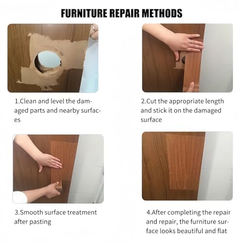 18mm*10m Natural-color Beech Wood Self-Adhesive Edge Tape for Furniture Banding,Pre-Glued Tape without Ironing,Wood Veneer Edging Strip,Trim Tape for DIY Restoration,Edge Tape for Home Repair Projects - Image 5