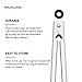 KitchenAid Gourmet Stainless Steel Serving Tongs with Hang Hook and Secure Closing Lock, 9 Inch, Stainless Steel