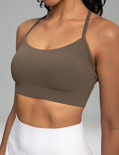 Image of Colorfulkoala Women's Dreamlux Y Back Sports Bra Low Impact Padded Workout Top with Built in Bra A-C Cups