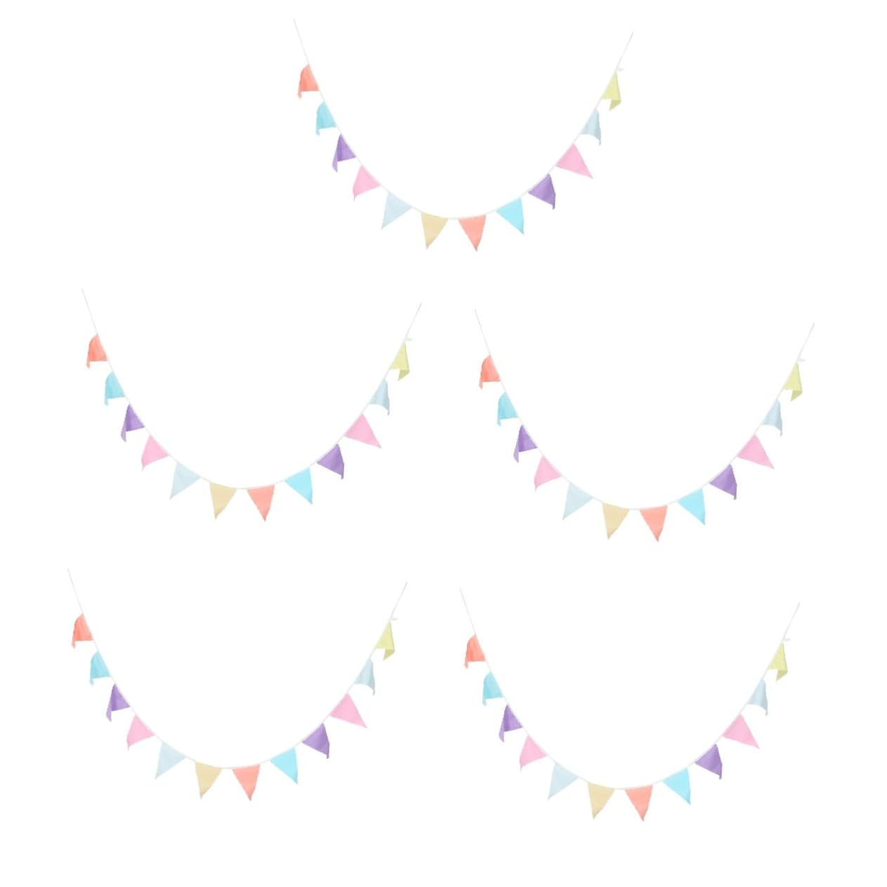 Cabilock Lot de 5 Fanions Uniques en Forme de Y pour Décoration de Jardin Anniversaire Mariage Intérieur Extérieur