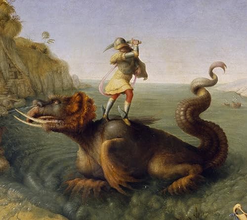 Tableau sur toile Persée sauvant Andromède par Piero Di Cosimo reproduction d'art 60x90cm