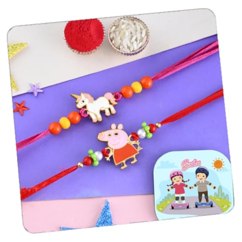Image of CraftVatika Magnet with Rakhi Gift Combo for Brother Boy Kids Sister Rakhi Set of 2 for Kids Boys Girls Rakhi with Magnet Gift, Fridge Magent for Fridge Door Decor