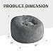 SHOUREN Large Bean Bag Chair,Sherpa Fabric Bean Bag Couch with Backrest,Comfy Bean Bag Sofa for Adults/Teens,Extra Soft Memory Foam Floor Sofa,Dark Grey