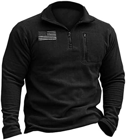 GRMNSG Mens Tactical Fleece Jacket Quarter Zip Pullover Soft Warm Sweatshirt