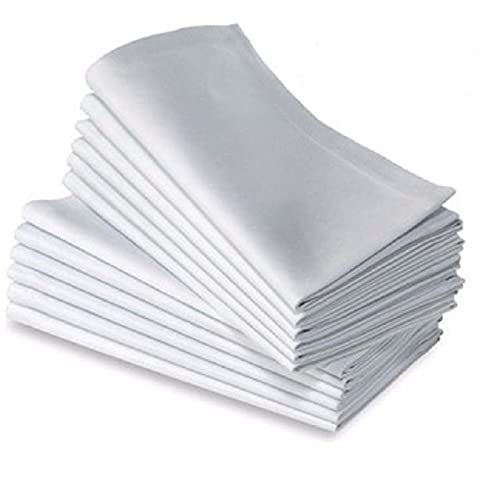 VIXDA 50x50cm Cena Restaurante Blanco servilletas Lino Liso Hotel algodón paño