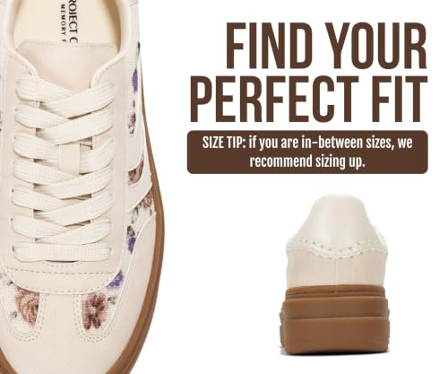 Image of Project Cloud Platform Sneakers for Women Footwear - Memory Foam Insole Womens Shoes, Lightweight and Non-Slip Sole Lace Up Fashion Sneakers for Women 2026 (Volley)