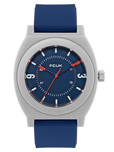 FCUK Analog Navy Blue Dial Unisexs Watch-FK00015D (B0C6QR6T14) Amazon Price History, Amazon Price Tracker