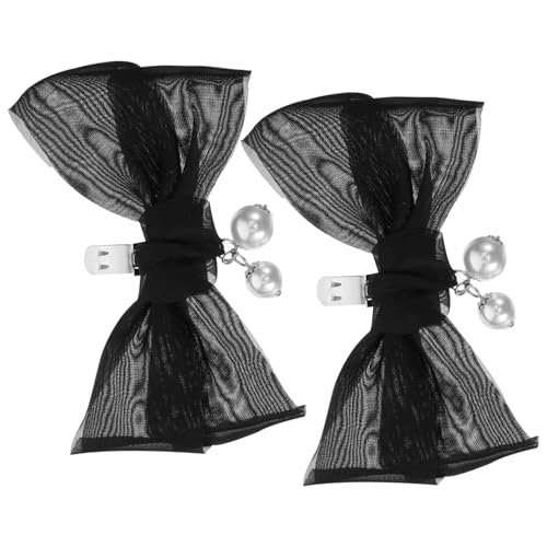 WRITWAA 1 Par Flor Del Zapato Del Pinzas Para Decorar Zapatos Clips De Zapatos Para De Tacón Pinzas Para De Mujer De Novia Hebilla Black Metal
