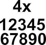 40 números de alta calidad, altura por número 13 cm, adhesivo de números, resistente a los rayos UV y al agua para todas las superficies, coches, motos, paredes, contenedores, muebles, pegatinas