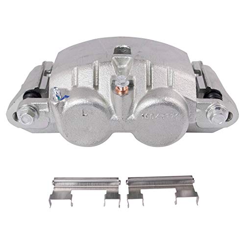 Image of TRQ Rear Driver and Passenger Side Brake Caliper Set Caliper Brackets Hardware Compatible with 01-03 Chevrolet Silverado 3500, 01-03 GMC Sierra 3500, 04-06 Chevrolet Silverado 3500 12000LB GVW
