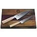Produktbild KAI SHUN Classic White Messerset | DM-0701W Allzweckmesser 15 cm Klinge | + | DM-0702W Santokumesser 18 cm Klinge | + | großes Schneidebrett aus Fassholz 34x21 cm | VK: 367,-