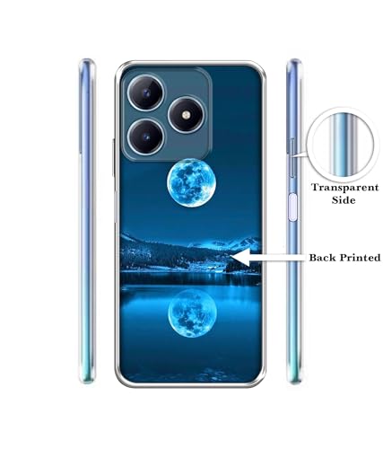 Image of Casotec Awesome Moon Design Printed Silicon Soft TPU Back Case Cover for Realme C63 4G / Narzo N63 4G