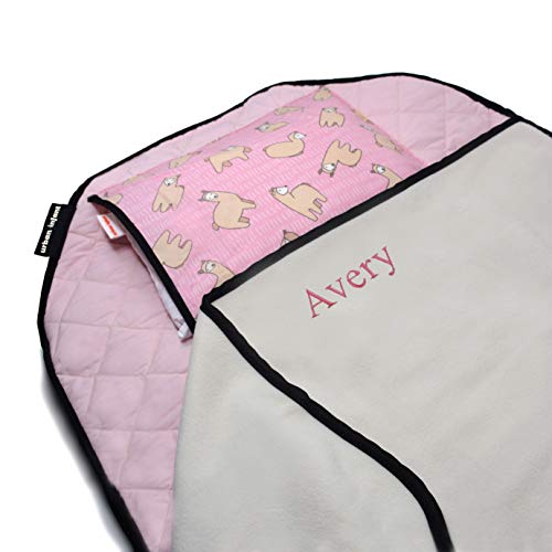 Urban Infant Alfombrilla para siesta preescolar/guardería personalizada con almohada lavable y correas elásticas, diseño de Tot Cot