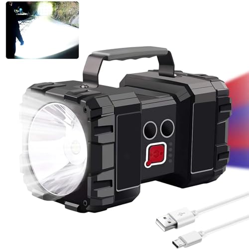 Lanterna recarregável, lanterna com foco de LED 5000 MA Capacidad...