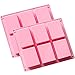 Produktbild (2Stck) 6Mulden, Uni Basic Rechteck Silikon Form fr Homemade Craft Seife Schimmel, Kuchen Form, Biscuit Schokolade Schimmel, Ice Cube Tablett