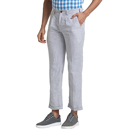 Image of Colorplus Tailored Fit Dark Blue Trouser for Men