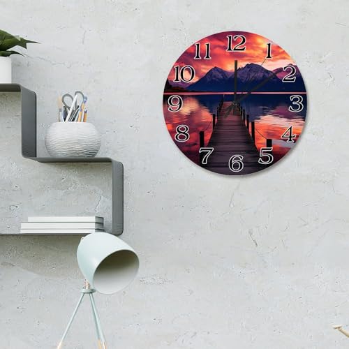 Horloge murale moderne silencieuse à piles de 38,1 cm pour décoration intérieure