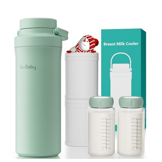 Portable Breast Milk Cooler with Dual Bottle Storage