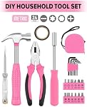 24pcs Home DIY Tool Kit for Household, Office & Garage - General Repair Small Hand Tool Set with Storage Case