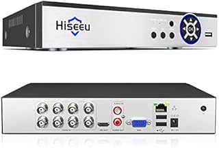[Face Detection] Hiseeu 5MP 8 Channel DVR, H.265+ Digital Video Recorder, Free Remote Access, Motion Detection, Playback, 5 in 1 Hybrid DVR for Security Camera AHD/TVI/CVI/XVI/IP Analog(No Hard Drive)