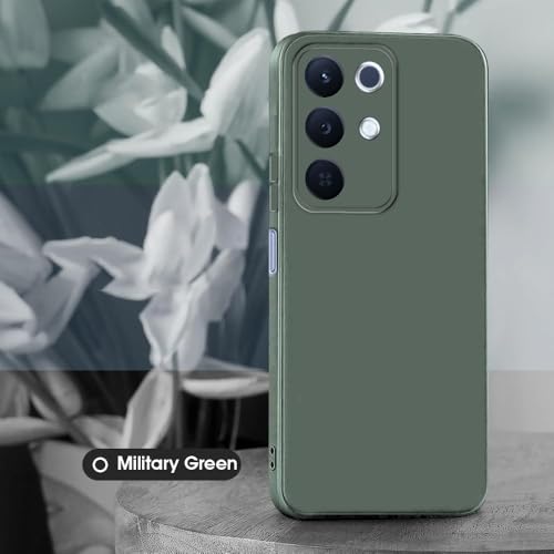 Image of Back Cover for Realme 15x 5G / C85 5G / Narzo 90x 5G | Full Camera Protection | Premium Liquid Silicon Case | Flexible Bumper Case for Realme 15x 5G / C85 5G / Narzo 90x 5G (Military Green)