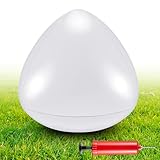 Sonwyoung Reflex Soccer Ball Goalkeeper Reaction Training Reflex Ball with Air Pump Triangular Shape Goalie Reaction Soccer Training Equipment for Agility and Speed Improvement(White)