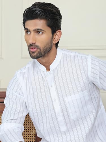Image of Jompers Men's Cotton Striped Kurtas