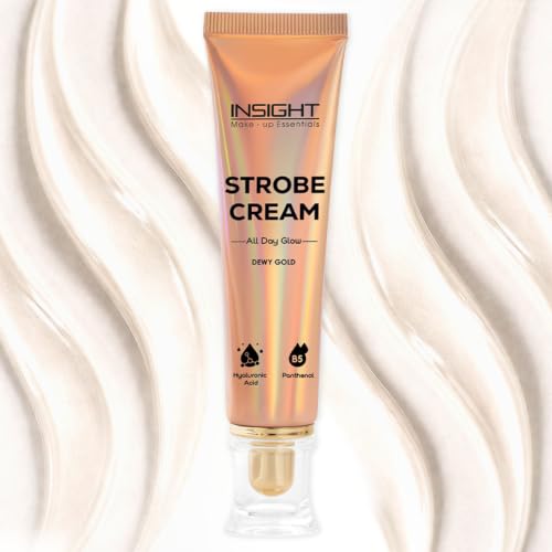 Image of INSIGHT Strobe Cream - Dewy Gold | Instant Radiance & Dewy Glow | Enriched with Panthenol & Hyaluronic Acid | Light Diffusing Formula | Brightens & Hydrates | 30 g