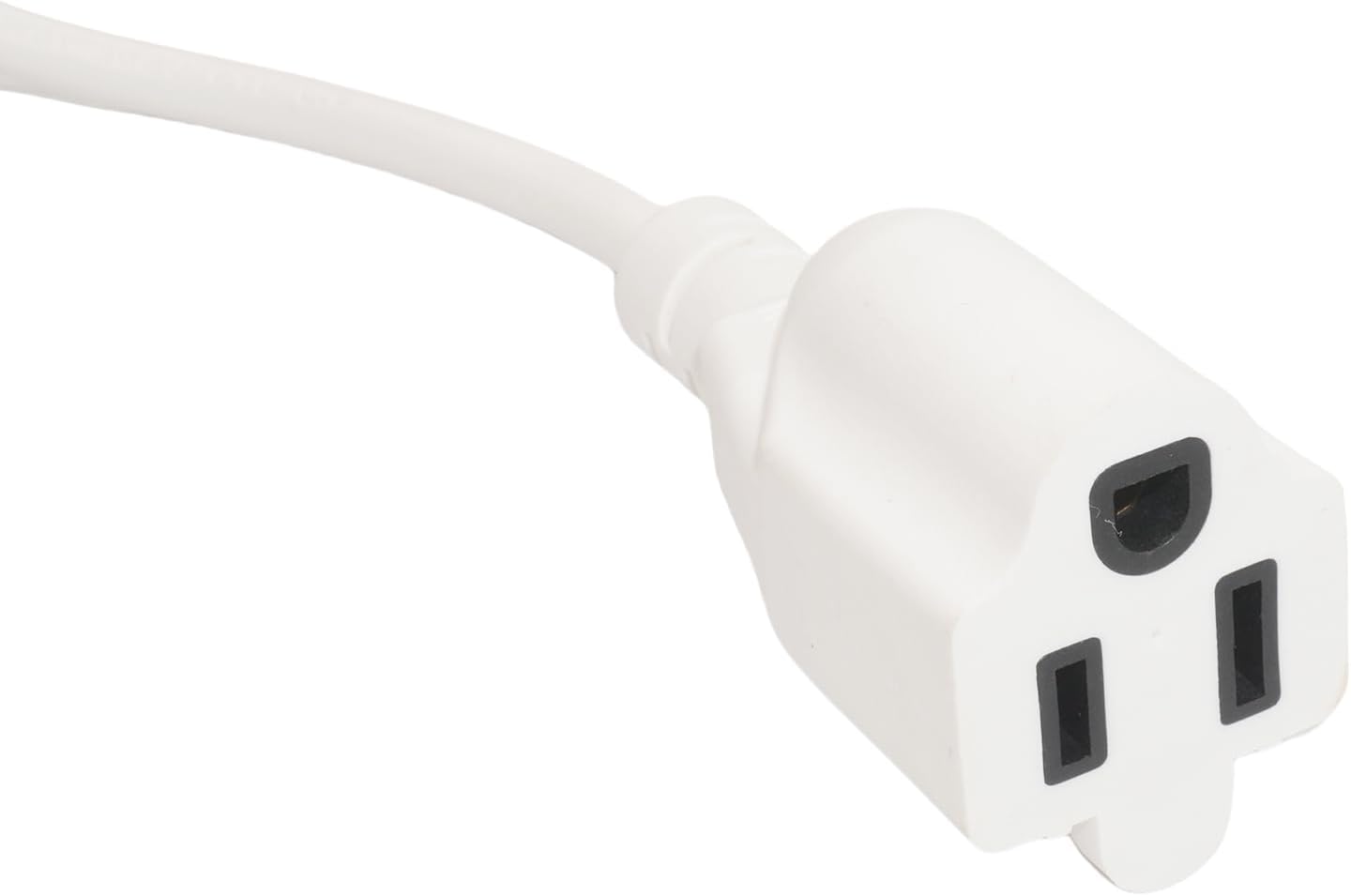 Indoor Extension Cord Y Splitter, 2 Way Power Cord Splitter Cable, 3Ft-3 Prong 1 to 2 Extension Cord-Outlet Saver, 16AWG SJT, for Computer, LED Stage Light,Halloween Christmas, White