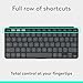 Logitech Keys-to-GO 2 Portable Bluetooth Tablet Keyboard with Built-in Cover, Slim & Compact Wireless Keyboard for Windows, Android, Linux, iPad, iPhone, Mac, Apple TV - Graphite