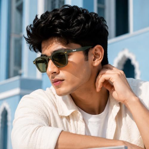 Image of Stood Retro Sunglasses | Full Rim |Soft Square | UV Protected | Medium | Men & Women | SG-STD0016