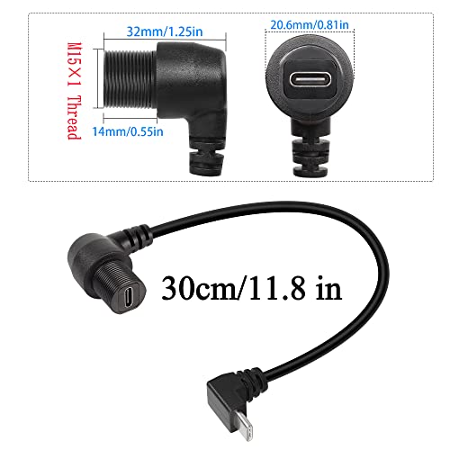 Cable USB C de ángulo de 90 grados soluciona falta de espacio extensión impermeable tipo C 2.0 6