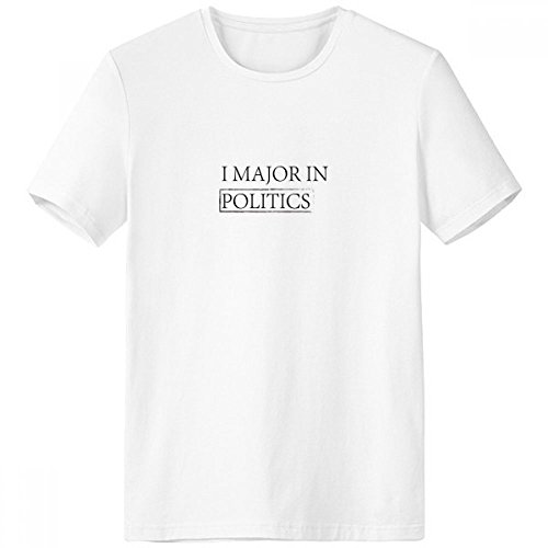 T-shirt Crew-Neck politique blanc XXXL en coton confortable pour le printemps et l'été