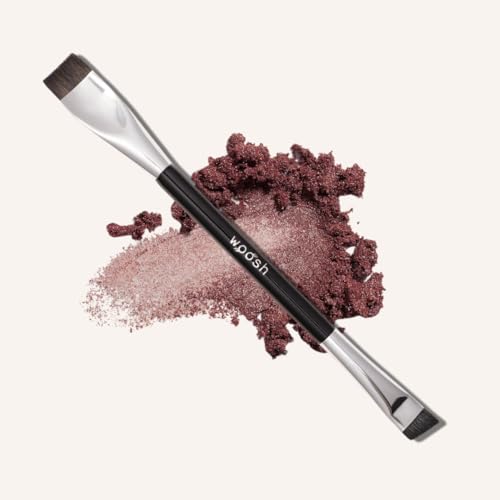 The Arc Brush | Winged eyeliner & cut crease brush curved and precise dual-ended soft vegan bristles Woosh Beauty