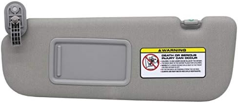 Ezzy Auto Gray Left Driver Side Sun Visor Compatible with Hyundai Elantra 2011 2012 2013 2014 2015 852103X000TX