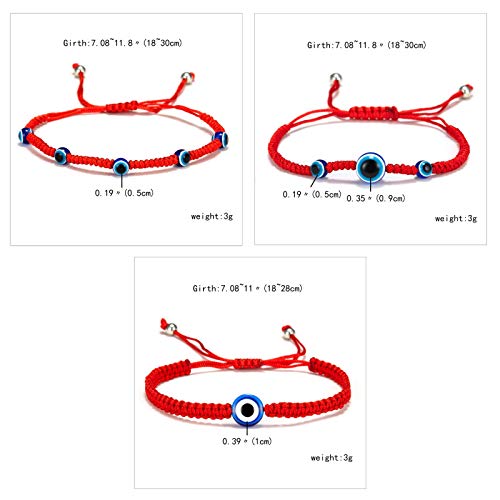 Wenlai 5 Pezzi Braccialetti dell'occhio Diabolico