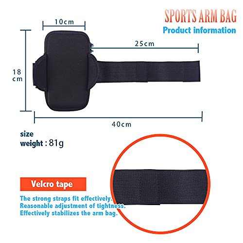 Image of Sunkizzrs Armband for Running - 6.8 Inch Waterproof Washable Mobile Holder Arm Band for Fitness Gym Outdoor Sports, Armband for iPhone /Vivo /Oppo /Samsung /Sony /Motorola /Xiaomi Redmi (Orange)