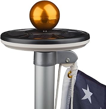 Sunnytech 2nd Generation Solar Flag Pole 20led Light & Flag Pole Hardware Parts Kit
