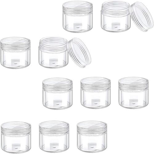 Phyxiul 小分けケース銀テープ 収納ケース テープ収納 透明 10個セット小物入れ 収納ケース 化粧品用小分け容器 透明 便利グッズ 出張 旅行用品 家庭用 (15g)