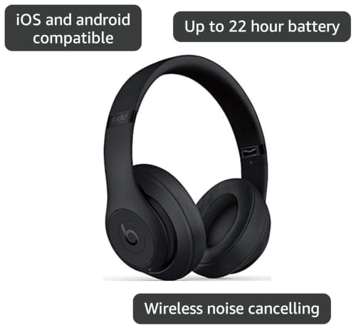 Image of Beats Studio3 Wireless Headphones - Matte Black (Renewed Premium)