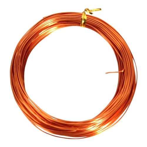 50 Feet Orange Aluminum Thin Craft Wire, 18 Gauge 1mm Thickness Sculpting Wire, Armature Wire for Sculpting, Bendable Metal Craft Wire for Making Dolls Skeleton DIY Crafts