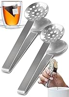 Teebeutel Ausdrücker aus rostfreiem Edelstahl – 2 Stück Teebeutelzange, tropfenfrei & spülmaschinengeeignet, praktischer Teebeutel Greifer | Teezubehör Geschenk für Teeliebhaber