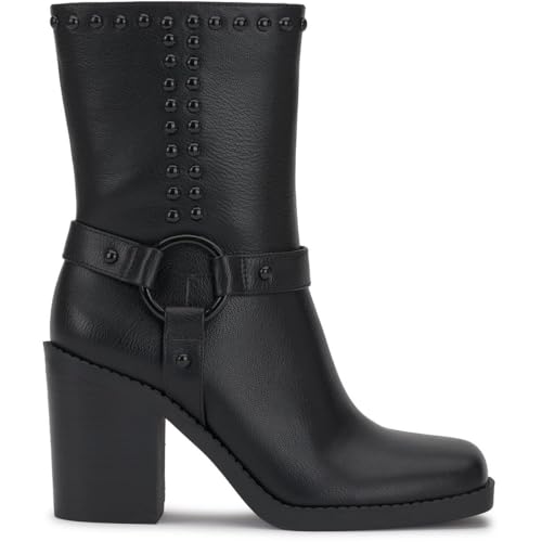 Jessica Simpson Womens Bernique Faux Leather Studded Mid-Calf Boots3