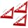 ARTIBETTER 2pcs Carpentry Square Ruler Carpenter Tools Square Tool Angle Clamp Metal Triangle Rulers Measuring Ruler Professional Carpenter Square Red Aluminum to Clamp Locator