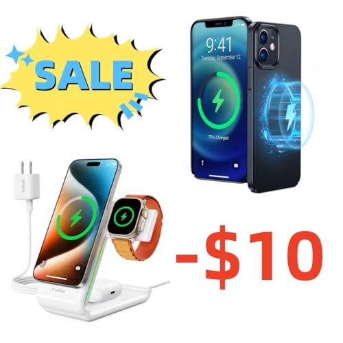 TORRAS 3 in 1 Charging Station Plus iPhone12/12 Pro Magnetic case