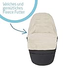 Maxi-Cosi kuschelig weicher 2-in-1 Fußsack, geeignet für alle Maxi-Cosi Kinderwagen, auch als Sitzpolster verwendbar, schwarz