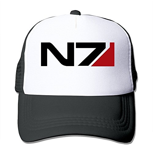 XCarmen Black Mass Effect N7 Cool Black Hat Snapback Black